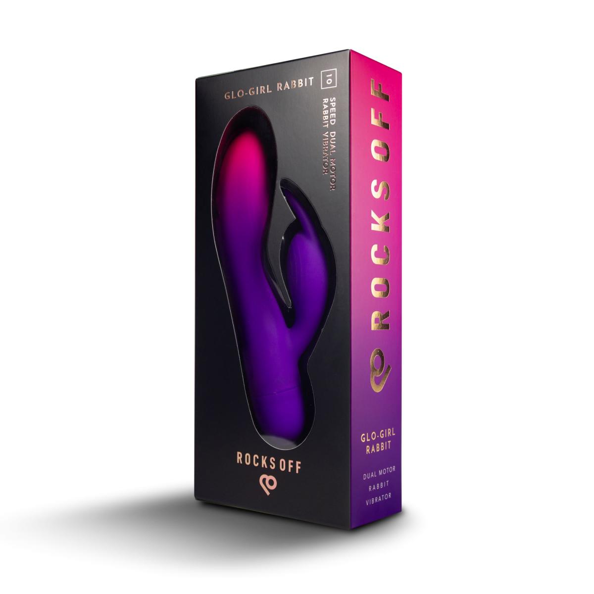 Rocks Off - Glo-Girl Rabbit Vibrator - Purple