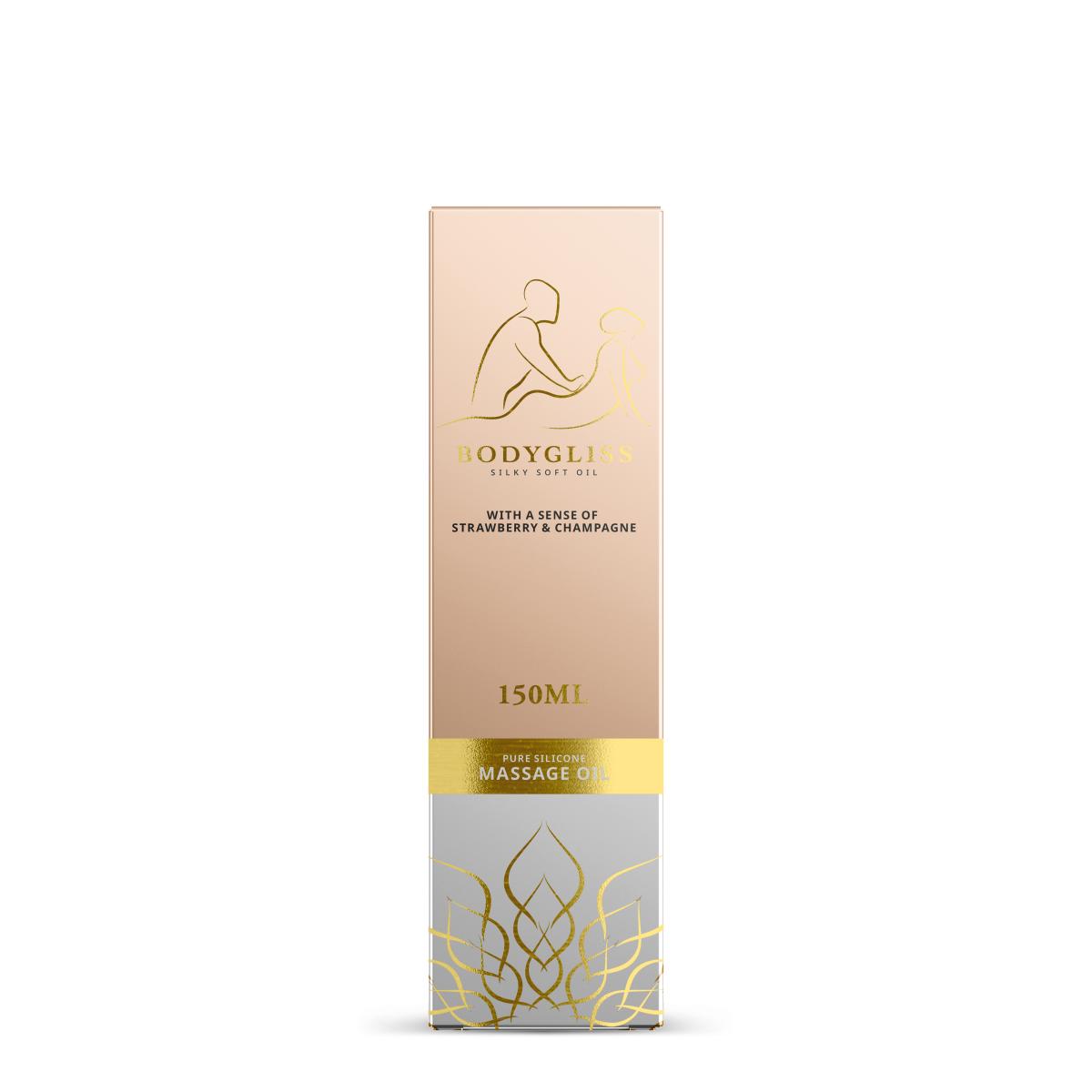 BodyGliss - Massage Oil And Lubricant in 1 Strawberry & Champagne - 150 ml