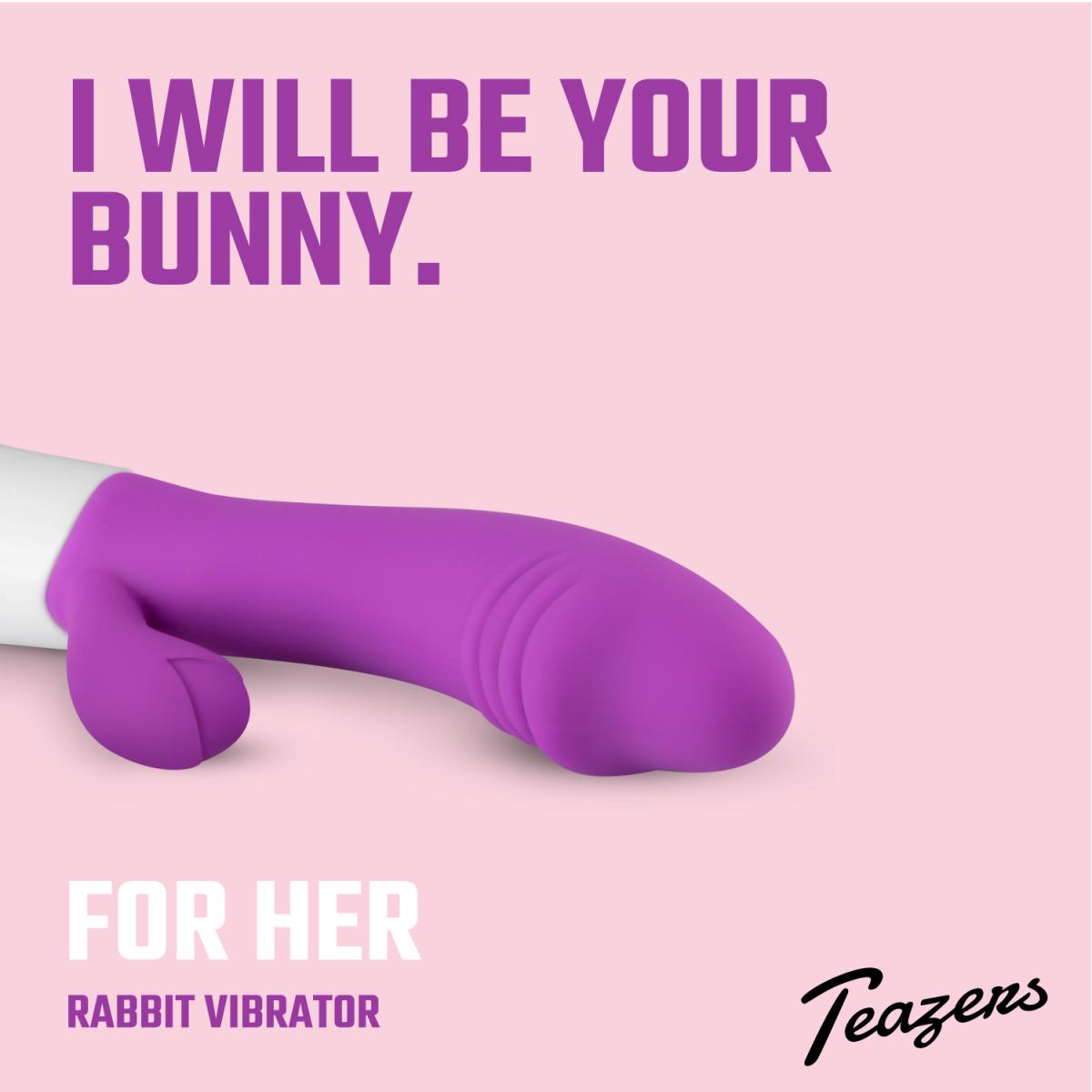 Realistic Rabbit Vibrator - Purple