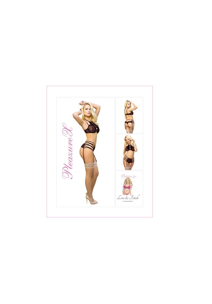 PleazureX uitgesneden lingerie set met kant