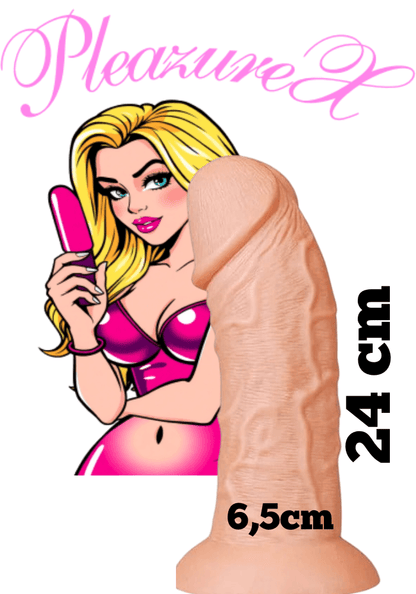 Realistische beige XL Dildo