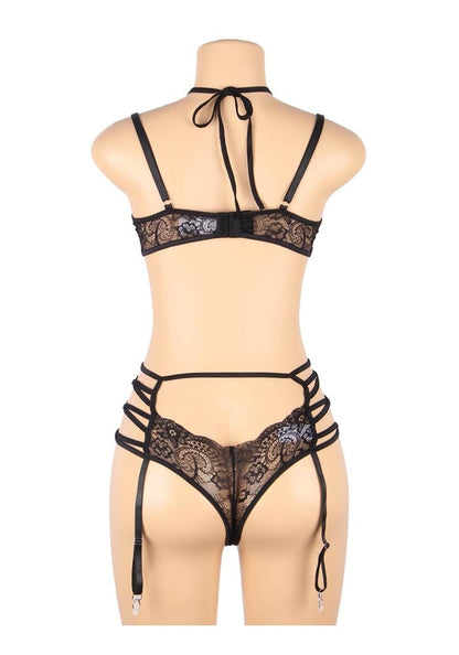 PleazureX uitgesneden lingerie set met kant