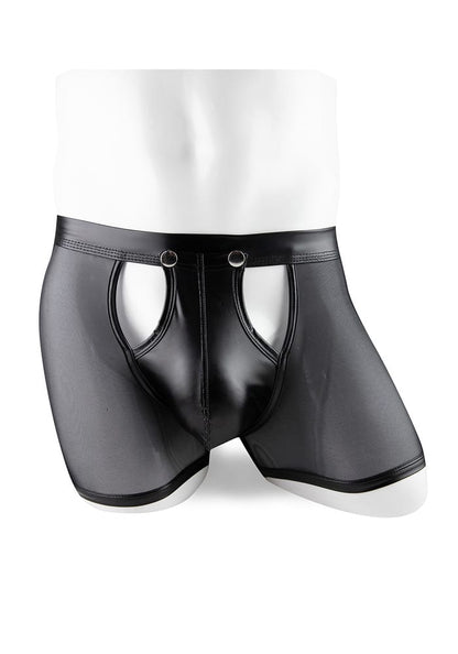PleazureX Leren boxer met losmakende kruis