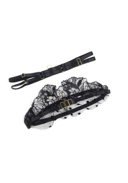 PleazureX sexy kanten lingerie set zwart