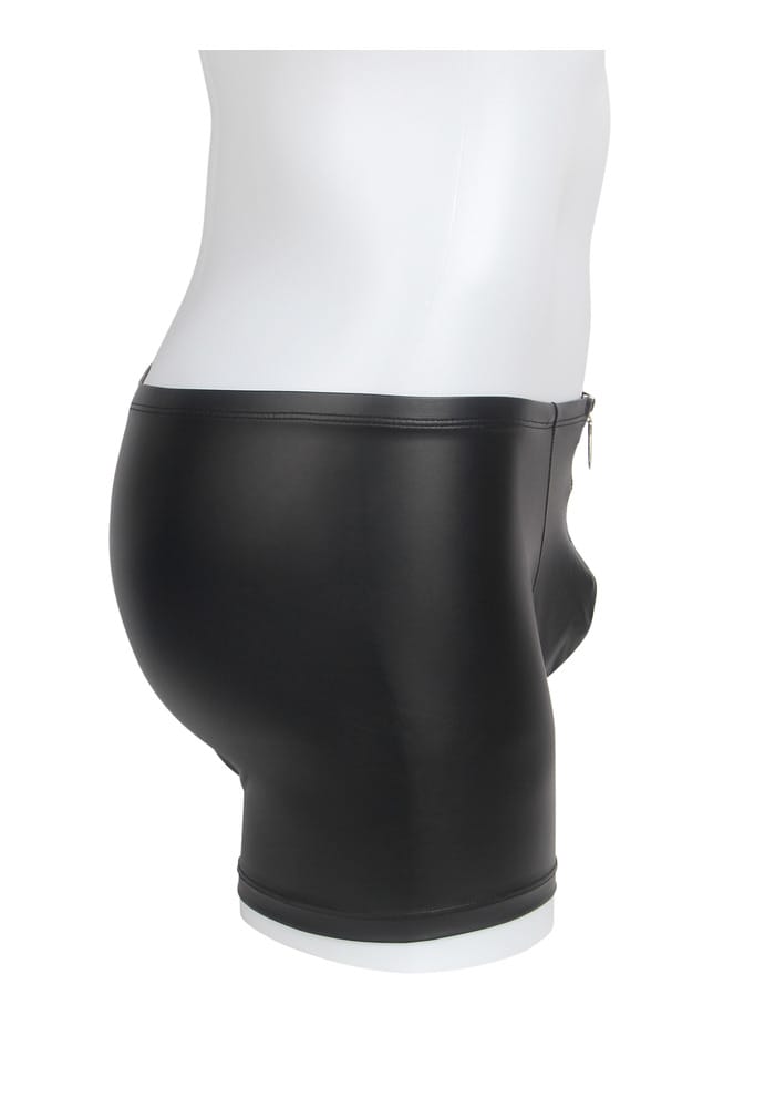 PleazureX leren boxer met rits kruis