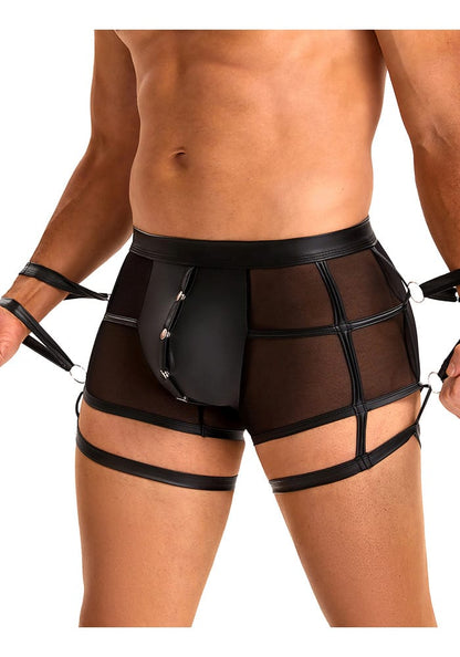 PleazureX leren boxer met boeien