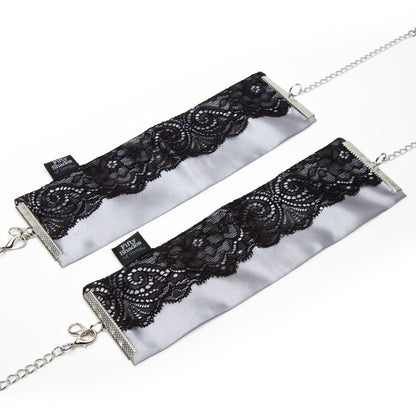 Play Nice Satin &amp; Lace Wrist Cuffs
