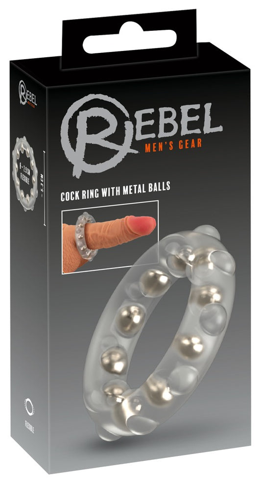 Cock Ring with Metal Balls
