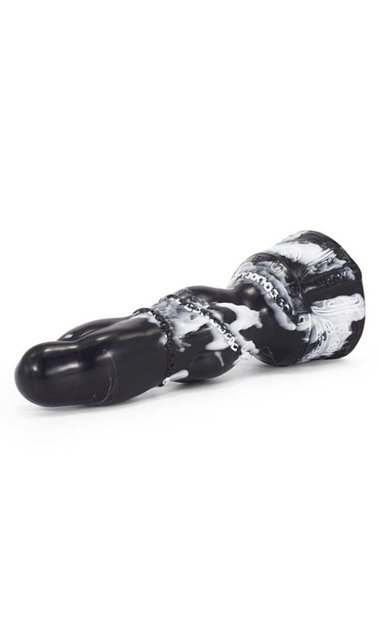 Draken Dildo Gluttony II (zwart/wit)