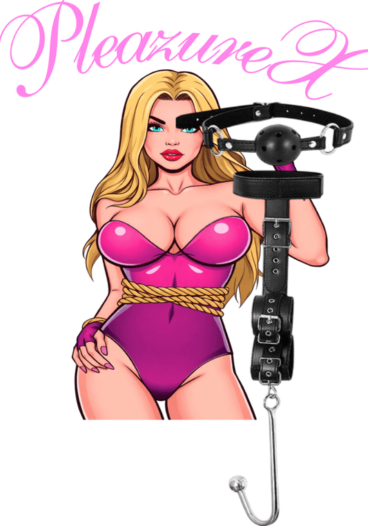 BDSM Anale haak geboeid plus gag ball