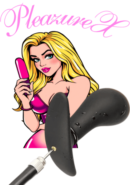 Opblaasbare butt plug zwart