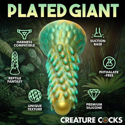 Stegosaurus Spiky Reptile Dildo - Green