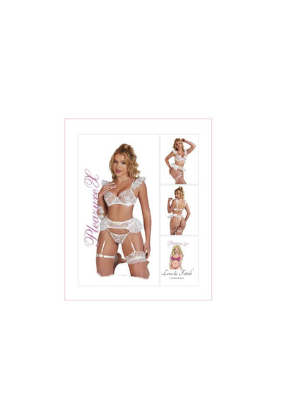 PleazureX sexy kanten lingerie set wit